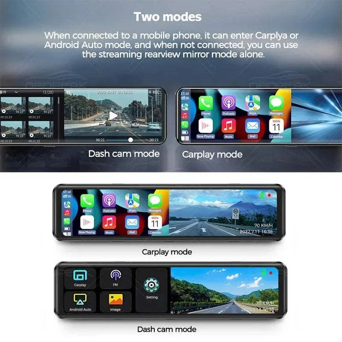 K4 11.26 Inch Carplay & Android Auto 4K 2160P Wifi Dash Cam