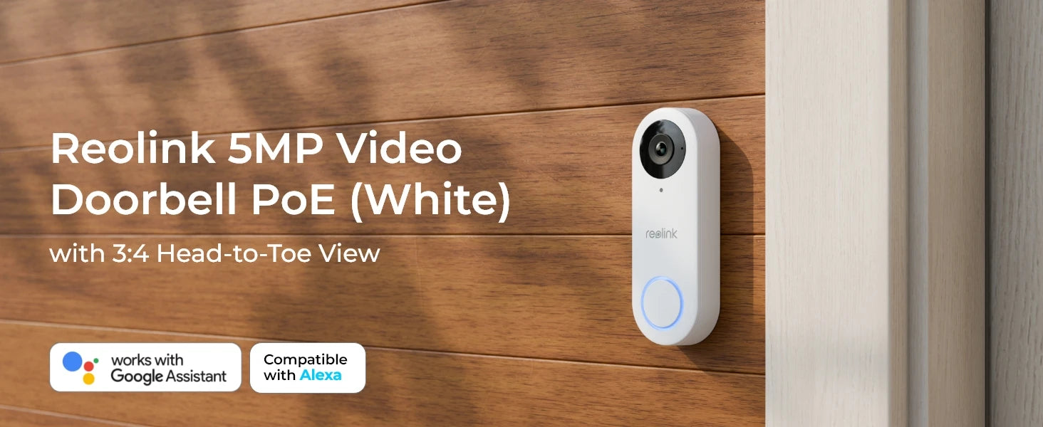 2K+ Smart Home Video Doorbell with Chime Support & Alexa