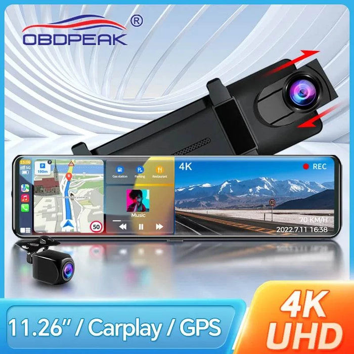 K4 11.26 Inch Carplay & Android Auto 4K 2160P Wifi Dash Cam